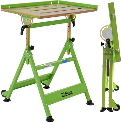 Produktbild von mobiler Schweißtisch höhenverstellbar 77-92 cm klappbar Stahl 150 Kg stufenlos neigbar bis 90°