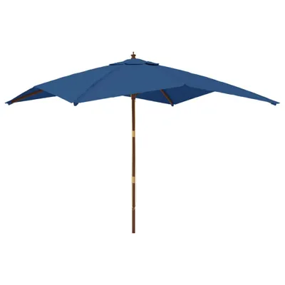 Produktbild von vidaXL Sonnenschirm mit Holzmast Azurblau 300x300x273 cm