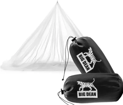 Produktbild von BigDean 2 Stück Moskitonetz für unterwegs & zu Hause – effektiver Insektenschutz für Camping & Reisen – umweltfreundlicher Schutz – Insektennetz XL