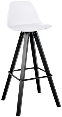 Produktbild von CLP Barhocker Corbin Kunstleder Square weiß Gestell Farbe schwarz