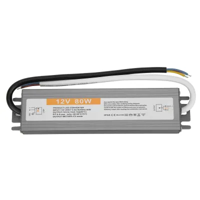Immagine prodotto di Alimentatore LED da 80 W con interruttore, cablato, ultrasottile, impermeabile, 50/60 Hz