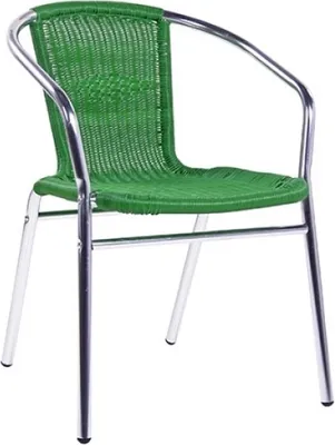 Produktbild von pemora Bistrostuhl Outdoor-Stuhl Aluminium KIR grün - stapelbar wetterfest