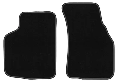 Image de Tapis avant en moquette pour Volkswagen Golf I 1979-1993 (cabriolet) – 2 pièces, noirs, sur mesure – Wielganizator BASIC