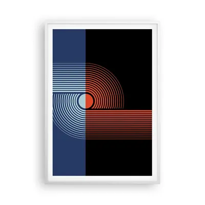 Produktbild von Gerahmtes Poster - Weißer Rahmen - Abstraktion Moderne Minimalismus - 70x100 cm - Wand Bild - Wanddeko - Wandbilder - Kunstposter - Wandposter - Bilderrahmen - Bilder - Kunstdruck - P2WPA70x100-4520