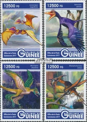 Produktbild von Briefmarken Guinea 2017 Mi 12291-12294 (kompl. Ausgabe) postfrisch Fliegende Dinosaurier