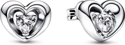 Produktbild von Pandora Ohrstecker Radiant Heart & Floating Stone 292500C01 Silber