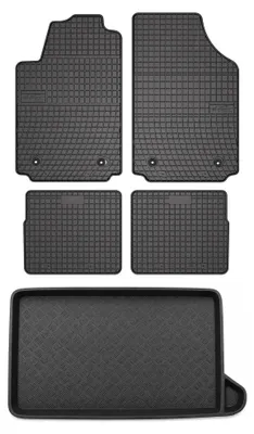 Produktbild von Gummimatten + Kofferraumwanne für Audi A2 2000-2005 (Standard-Kofferraum) – Schwarz, passgenau – Wielganizator SolidPRO