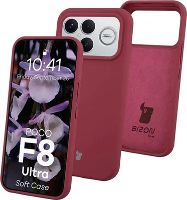 Produktbild von Silikon Handyhülle für Xiaomi POCO F8 Ultra, Bizon Soft Case, Pflaumenfarbe