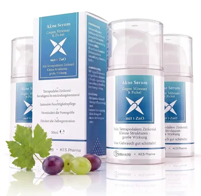 Produktbild von KES Pharma Akne-Serum mit tetrapodalem Zinkoxid (t-ZnO) 3x30 ml