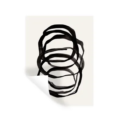 Produktbild von MuchoWow® Wandtattoo Wandsticker Wandaufkleber Abstrakt - Kunst - Linien - Muster 60x80 cm Selbstklebend und Repositionierbar - Repositionierbar - Wasser abweisend