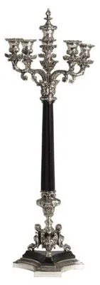 Image de Chandelier massif de luxe style antique argenté 72 x 25 cm - Chandelier