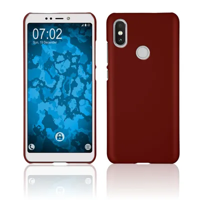 Produktbild von PhoneNatic Case kompatibel mit Xiaomi Mi A2 (Mi 6X) - Hülle rot gummiert Hard-case Cover
