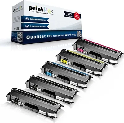 Produktbild von Print-Klex 5x Kompatible Tonerkartuschen kompatibel mit Bother MFC 9460 CDN MFC 9465 CDN MFC 9560 CDW MFC 9970 CDW TN325 TN 325 TN-325 Black Cyan Magenta Yellow - Office Print Serie