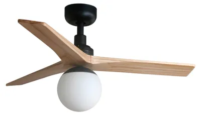 Obrázek produktu pro Energeticky úsporný stropní ventilátor s osvětlením a dálkovým ovládáním Klim S černý dub 92 cm