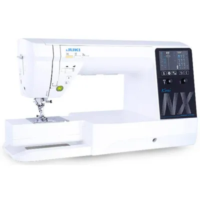 Produktbild von Juki Kirei NX 7 Nähmaschine, 304 mm Durchlass, 570 mm Arbeitsfläche, Boxtransport, 16 Knopflochformen