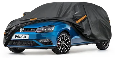 Zdjęcie produktu dla Osłona samochodowa Autoplane, wodoodporna i oddychająca, pasująca do Volkswagen Polo (1981-2025), 7-warstwowa, pełna osłona, kolor czarny