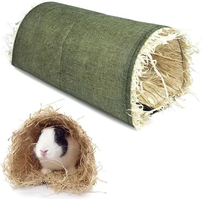 Produktbild von Tunnel für Kaninchen Caviatunnel Kuscheltunnel Spielzeug für Hamster Zubehör Aktivitätstunnel für kleine Tiere Meerschweinchen Frettchen Chinchillas Igel (Grün)