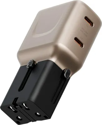Image de Chargeur secteur Energea Travelgo      Adaptateur 45 2Xusb-C 45W Or-Noir