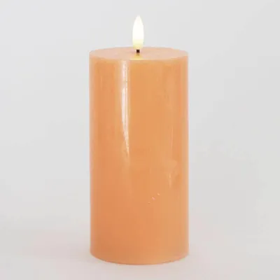 Obrázek produktu pro SIRIUS Vosková LED svíčka Sille, broskvová, 7,5 x 15 cm