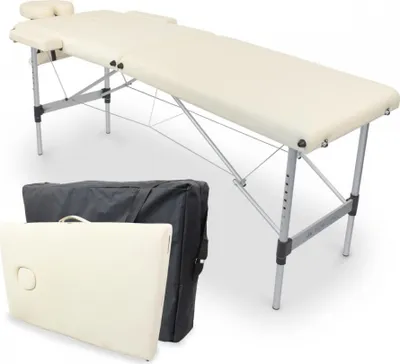 Produktbild von Mobiclinic, Klappbare Massageliege, Aluminium und Kunstleder, Höhenverstellbar, CA-01 Light, Kopfstütze, 2 Teile, 186x60c, 150 kg,Tragbar, Tragetasche
