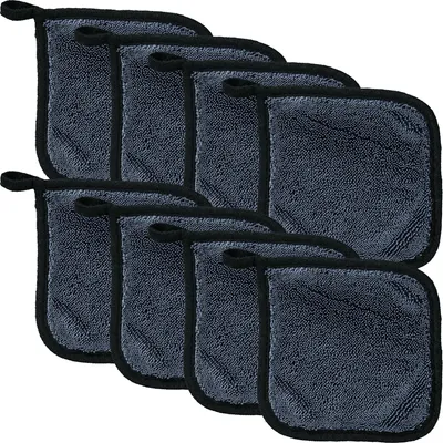 Produktbild von Erwin Müller Microfaser Pad 8er-Pack grau 13x13 cm