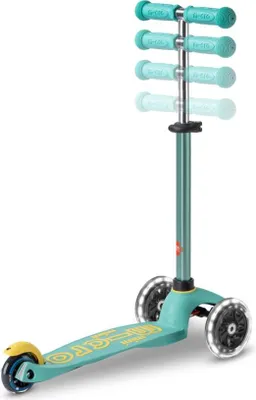 Immagine prodotto di Micro monopattino per bambini Deluxe ECO LED mint - monopattino triciclo sostenibile