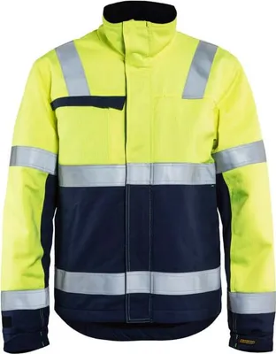 Produktbild von Multinorm Winterjacke "4069 " - Blakläder High Vis Gelb/Marineblau 5XL
