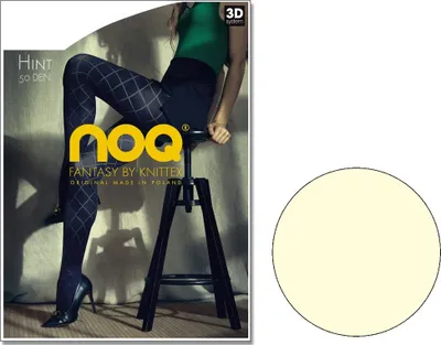 Produktbild von Karierte Damenstrumpfhose 50 den 2 Ecru