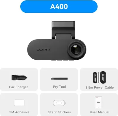 Obrázek produktu pro Přístrojová kamera, záznam 4K Ultra HD, technologie ADAS, A400-b, 128G karta SD