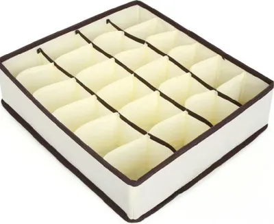 Obrázek produktu pro INF Sada 2 Skládacích Organizérů do Zásuvek - Úložné Boxy na Prádlo a Ponožky