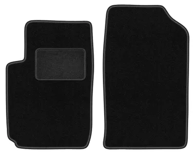 Produktbild von Velours-Fußmatten Vorne für Citroen Xsara Picasso 1997-2010 (Minivan) – 2-tlg, Schwarz, passgenau – Wielganizator LUX