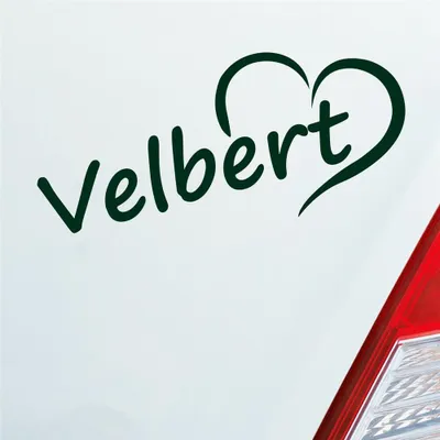 Produktbild von Auto Aufkleber Velbert Herz Stadt City Liebe Love Heimat 18x8 cm Dunkelgrün Sticker Heckscheibenaufkleber