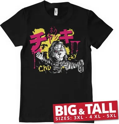 Produktbild von Chucky Graffiti Big & Tall T-Shirt - Black - 4XL