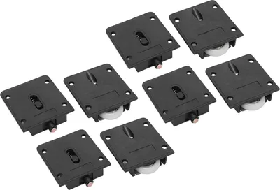 Produktbild von 4er-Set Schiebetürrollen 25 mm, Schrankrollen-Zubehör für Schrankmöbel