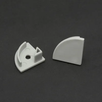Produktbild von Endkappe für LED-Aluminiumprofil - Grau - 2 Stück - Passend für 41012A1 und 41012A2 [41012E]