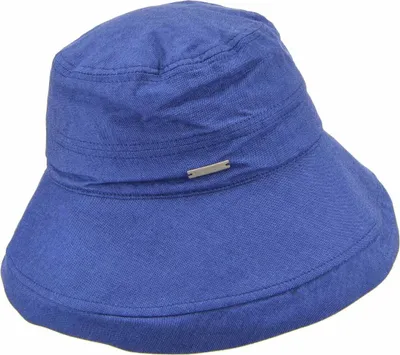 Seeberger extra große Glocke Sommer Freizeithut aus Baumwolle in blau