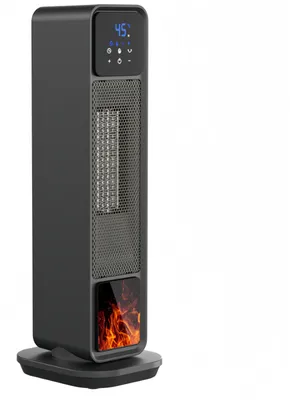 Image de Radiateur céramique - 2200 W - Avec télécommande - Fonction chauffage et climatisation - Noir