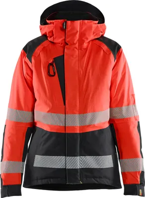 Produktbild von Blakläder Damen High Vis Winterjacke 4456, Farbe:High Vis Rot/Schwarz, Größe:XS
