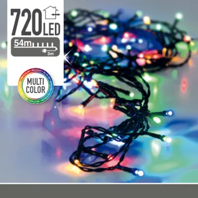Image de Guirlande lumineuse pour sapin de Noël, guirlande lumineuse LED pour l'extérieur, 720 LED, 54 m, multicolore - Home Styling Collection