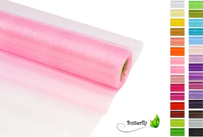 Produktbild von 9m Rolle Organza 16cm CRYSTAL, Farbauswahl:rosa 148