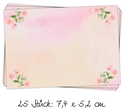 Produktbild von 25 kleine Aufkleber rechteckig 7,4 x 5,2 cm Namensaufkleber rosa pink vintage Etiketten für Kinder zum Beschriften