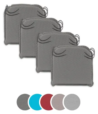 Produktbild von Set von 4 Gartenstuhl-Kissen mit Abnehmbarem Bezug