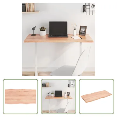 Obrázek produktu pro The Living Store Stolová deska 100x50x2 cm z masivního dubového dřeva s ošetřenou hranou stromu