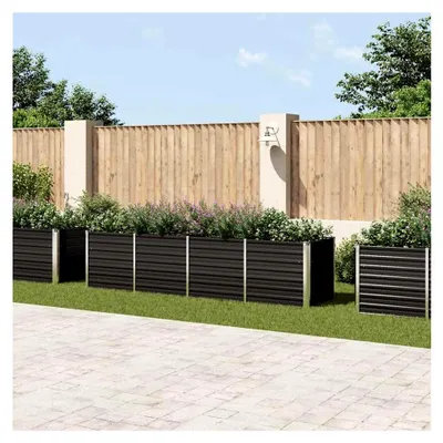 Produktbild von Hochbeet Anthrazit 320x80x77cm aus verzinktem Stahl