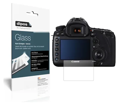 Zdjęcie produktu dla 1x folia ochronna do Canon EOS 5DS R matowa - folia antywstrząsowa 9H dipos Glass szkło plastikowe