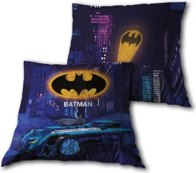 Produktbild von Batman Velboa Dekokissen – Perfektes Couchkissen für Kinder & Erwachsene (1 Stück)