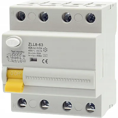 Produktbild von DOTO ZLL8-63 4-poliger FI-Schutzschalter 40A 30mA AC