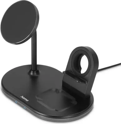Produktbild von HAMA MagCharge kabelloses Ladegerät, für iPhone AirPods, Schwarz