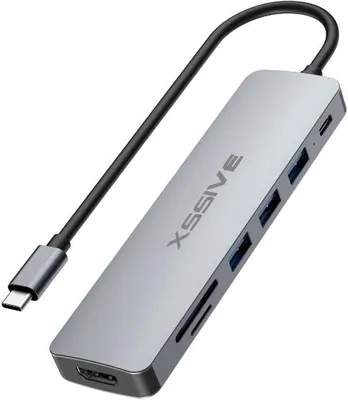 Xssive 7-in-1 USB-hub naar USB-C - foto 1
