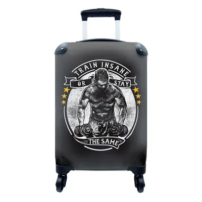 Obrázek produktu pro Kufr Příruční zavazadlo na kolečkách Malý cestovní kufr na 4 kolečkách Mancave - Sportovní - Retro - Citace - Velikost kabiny < 55x40x23 cm a 55x40x20